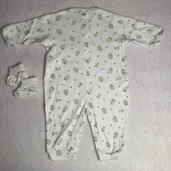 Vtg Children’s Place Baby Boy Shorts Romper Set Sailboat Lot 3-6 Months Sweater - Picture 3 of 5
